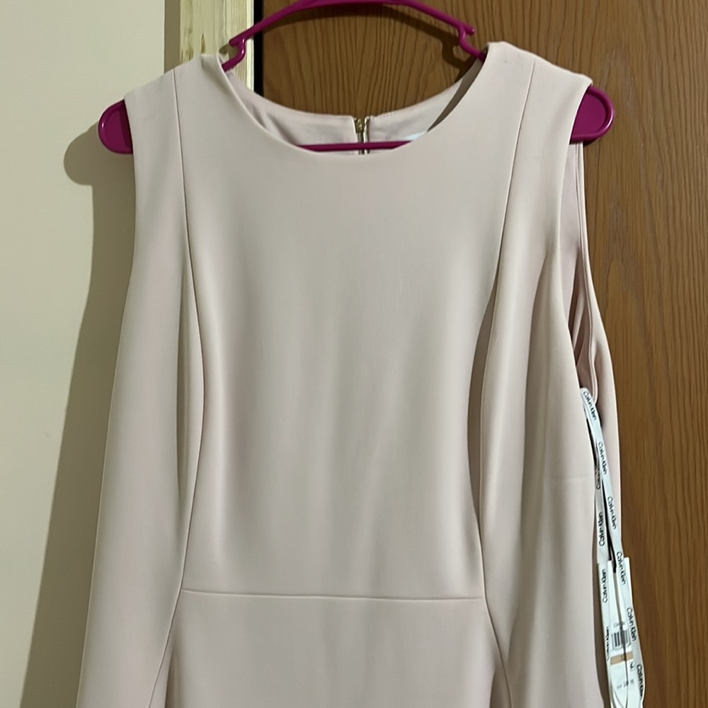 Light pink Calvin Klein dress high low BRAND NEW NEVER BEEN WORN - Picture 2 of 4